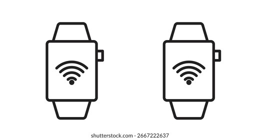 Smartwatch-Symbol. doodle-Grafikvektoren