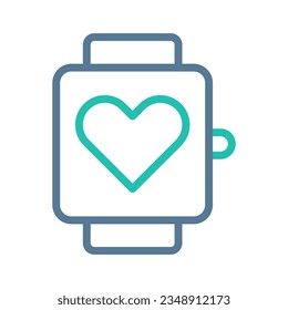 Smartwatch icon duocolor green light grey colour sport illustration vector element and symbol perfect.