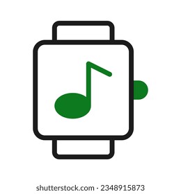 Smartwatch icon duotone green black colour sport illustration vector element and symbol perfect.