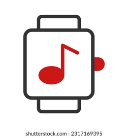 Smartwatch icon duotone red black colour sport illustration vector element and symbol perfect.