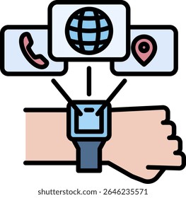 Smartwatch-Symbolelement für Design