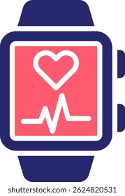 Smartwatch Icon Fill Vector Illustration
