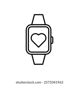 Smartwatch icon Flat fill set collection