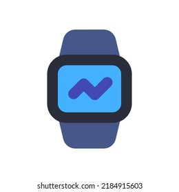 Smartwatch Icon with Flat Style