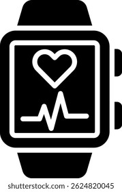 Smartwatch Icon Glyph Vector Illustration