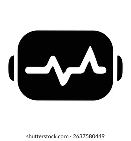 Smartwatch icon indicating wearable technology and health