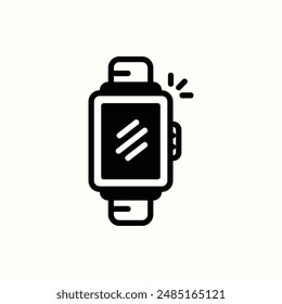 smartwatch icono, glifo aislado icono tema gadget