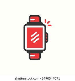 smartwatch icono, glifo aislado icono tema gadget