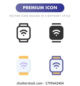 icono de reloj inteligente aislado en fondo blanco. para el diseño de su sitio web, logotipo, aplicación, interfaz de usuario. Ilustración gráfica vectorial y trazo editable. EPS 10.