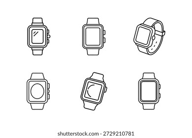 ícone smartwatch ilustração vetorial de arte de linha
