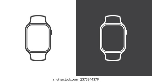 Intelligente Icon-Linie. Dünne Linie smart watch Umriss Symbol Vektorgrafik. Umrisse, dünnes smart watch Icon für Website-Design und mobile App-Entwicklung.