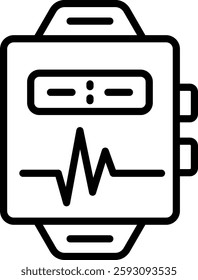 Smartwatch Icon Line Vector Illustration