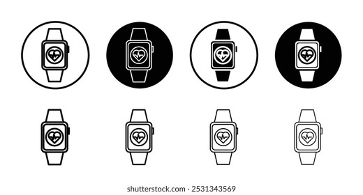 Smartwatch-Symbol lineares Logo einzeln