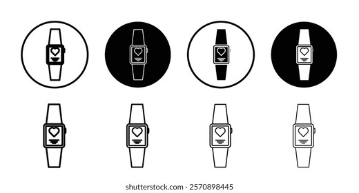 Smartwatch icon linear logo isolated