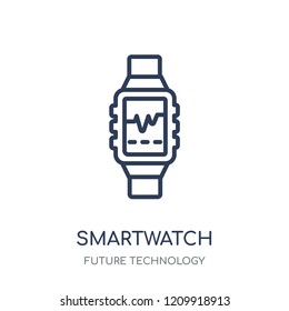 Smartwatch icon. Smartwatch linear symbol design from Future technology collection.