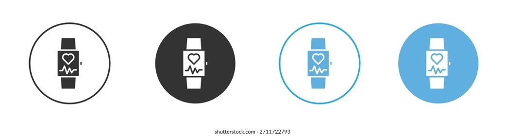 Ícone Smartwatch Conjunto de design de modelo de logotipo