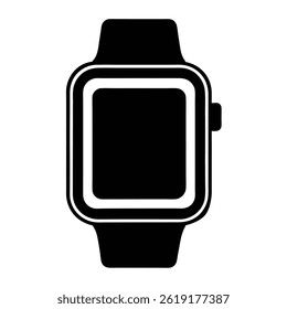 Icono de reloj inteligente con pantalla mínima