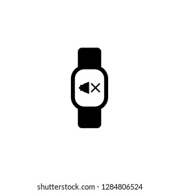 Smartwatch icon and mute symbol