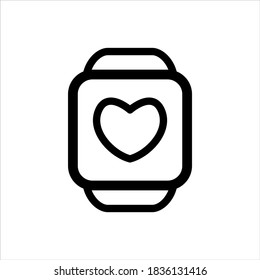 Smartwatch icon on white background