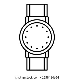 Smartwatch icon. Outline smartwatch vector icon for web design isolated on white background