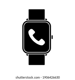 smartwatch icon,  with phone sign . vector illustration