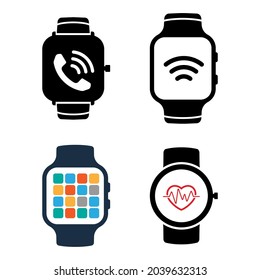 Smartwatch icon set design illustration template