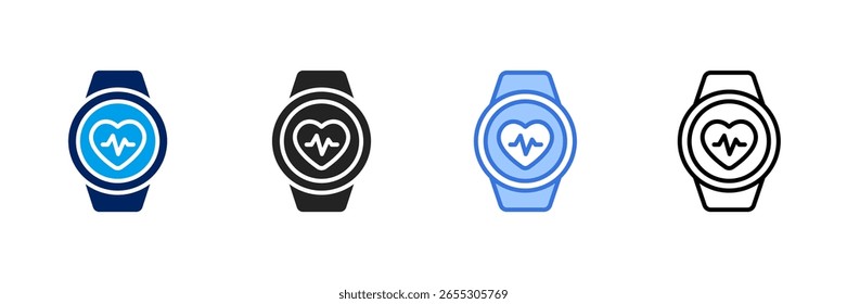 Ícone Smartwatch Definir Coleção de Estilos Diferentes