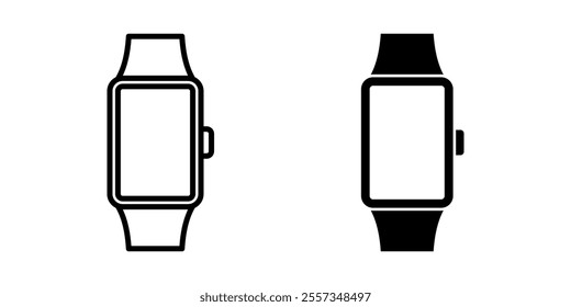 smartwatch Icon set,Symbol isolated white background. vector illustration. color editable.