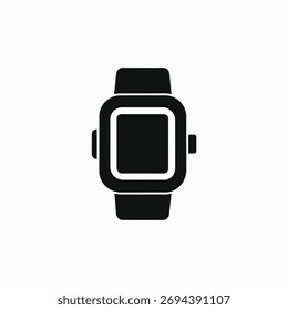 modelo de estilo de vetor de silhueta de ícone do smartwatch