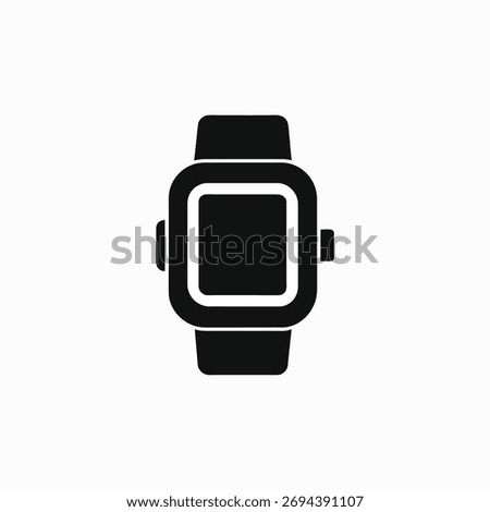 smartwatch icon silhoutte vector style template