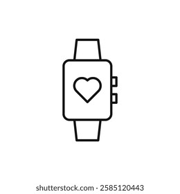 Smartwatch icon. simple thin line vector icon