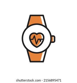 Icono de reloj inteligente Ilustración de vector simple