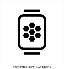 Smartwatch Icon, Smart Watch Vector Art Illustration