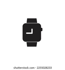 smartwatch icon, solid vector illustration, linear pictogram isolated on white background.