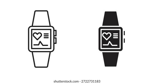 Smartwatch icono símbolo. Vector EPS 10. icono de línea y glifo