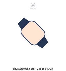Icono de reloj inteligente ilustración vectorial aislada en fondo blanco