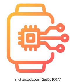 Símbolo de icono de SmartWatch. Ilustración vectorial