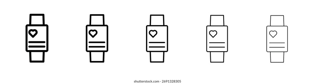 Smartwatch-Symbol. Dünne Linie Icons Sammlung für Web ui.