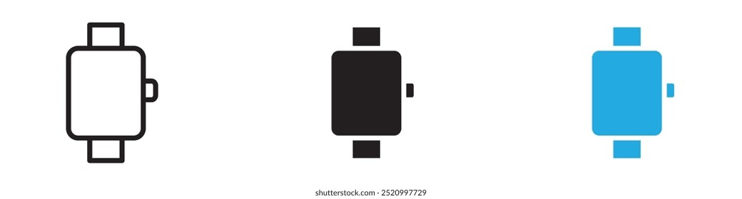 Smartwatch icon thin line illustration