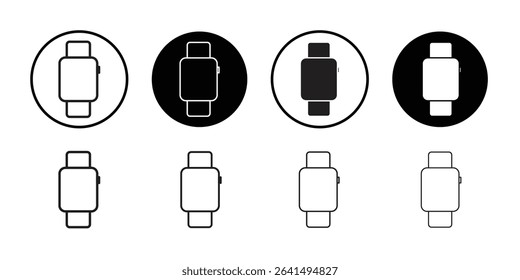 Smartwatch icon Thin line illustration set vector