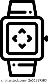 smartwatch icon. Thin Linear Style Design Isolated On White Background