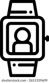 smartwatch icon. Thin Linear Style Design Isolated On White Background
