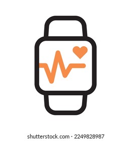 icono de reloj inteligente de dos tonos