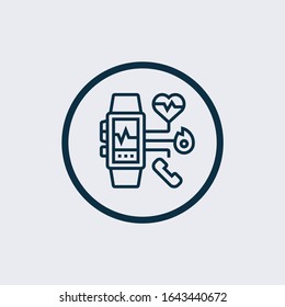 smartwatch icon vector from electronic devices collection. Thin line smartwatch outline icon vector illustration.