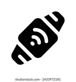 Smartwatch-Symbol. Vektor-Glyphensymbol für Ihre Website, Handy, Präsentation und Logo-Design.