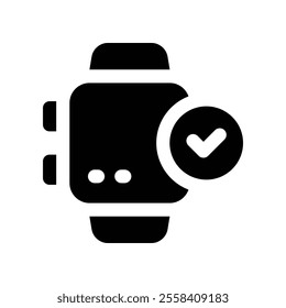 smartwatch icon. vector glyph icon for your website, mobile, presentation, and logo design.