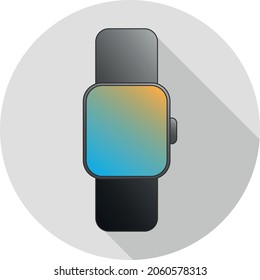 Icono de reloj inteligente en gráficos vectoriales.