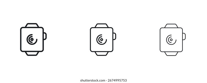 Icono de reloj inteligente Ilustración vectorial eps. Ilustraciones de esquema de Vector