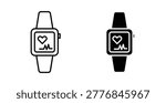 Smartwatch icon vector illustration logo design in clipart and strokes