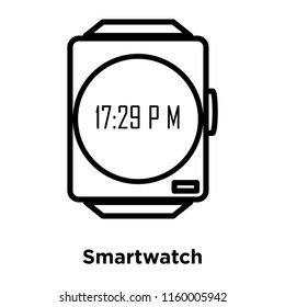 Smartwatch icon vector isolated on white background, Smartwatch transparent sign , line or linear sign, element design in outline style